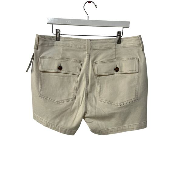 LIVERPOOL WOMENS SIZE 16/33 UTILITY SHORT FLAP POCKETS SEASIDE DUNES NATURAL NEW - Picture 5 of 13
